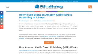 How to Sell Books on Amazon Kindle Direct Publishing in 4 Steps