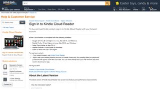 Amazon.ca Help: Sign in to Kindle Cloud Reader