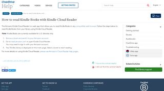 How to read Kindle Books with Kindle Cloud ... - OverDrive | Help