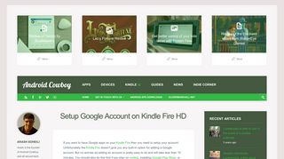 Setup Google Account on Kindle Fire HD | Android CowboyAndroid ...