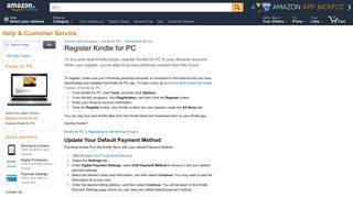 Amazon.in Help: Register Kindle for PC