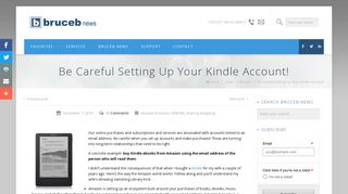 Be Careful Setting Up Your Kindle Account! | Bruceb News