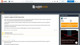Unable to register Kindle Paperwhite : kindle - Reddit