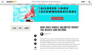 How Does Kindle Unlimited Work? The Basics And Beyond | Book Riot