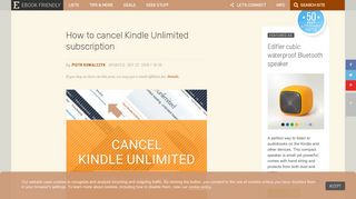 How to cancel Kindle Unlimited subscription - Ebook Friendly