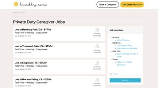 Private Duty Caregiver Jobs - Kindly Care