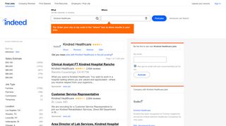 Kindred Healthcare Jobs, Employment | Indeed.com