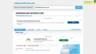 kindredlink.devero.com at WI. General Login - Website Informer