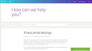 Answer Detail | Kinect email settings - Ask Trustpower