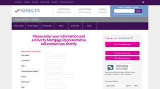 Please enter your information and a Kinecta Mortgage Representative ...