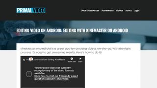 Editing Video on Android: Editing with KineMaster on Android