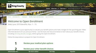 Welcome to Open Enrollment - King County