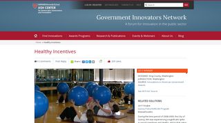 Healthy Incentives | Government Innovators Network