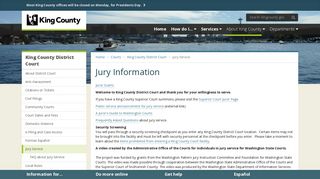 Jury Information - King County