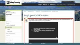 Employee ID/ORCA cards - King County