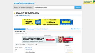 owa.kingcounty.gov at WI. Outlook Web App - Website Informer