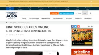 King Schools goes online - AOPA