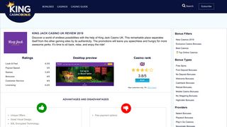 King Jack Casino Online Review ~ kingcasinobonus