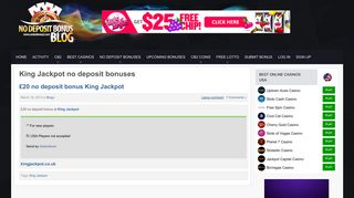 King Jackpot no deposit bonus codes