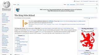The King John School - Wikipedia