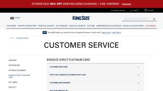 Kingsize Direct Platinum Card | King Size
