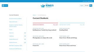 The King's University Current Students, The King's University Online ...