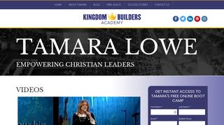 Videos - Kingdom Builders Academy - Tamara Lowe