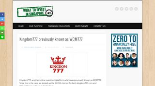 Kingdom777 previously known as WCM777