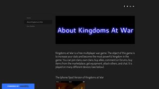 About Kingdoms at War - The Unofficial KAW Guide