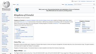 Kingdoms of Camelot - Wikipedia