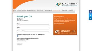 Kingfisher Group - Submit your CV - Kingfisher Recruitment ...