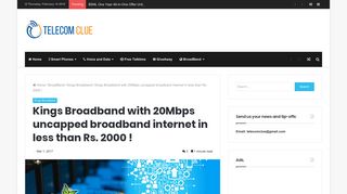Kings Broadband with 20Mbps uncapped broadband internet in less ...