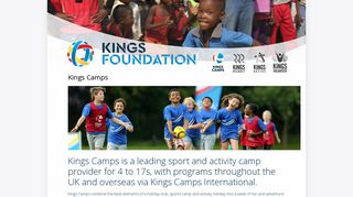 Kings Camps | Kings Foundation