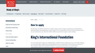 How to apply | King's College London