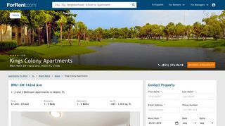 Kings Colony Apartments For Rent in Miami, FL - ForRent.com