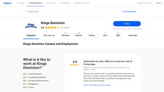 Kings Dominion Careers and Employment | Indeed.com