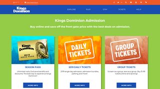 Tickets - Kings Dominion