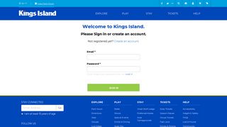 Login or Sign up for an Account - Kings Island