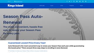 Season Pass Auto-Renewal | Kings Island