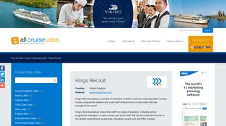 Kings Recruit - Current jobs - Cruise Ship Jobs