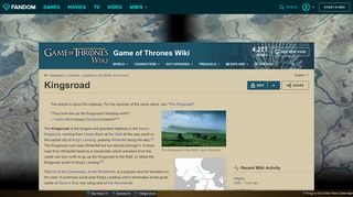 Kingsroad | Game of Thrones Wiki | FANDOM powered by Wikia