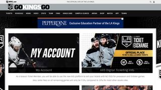 My Account: LA Kings Ticket Manager | Los Angeles Kings - NHL.com