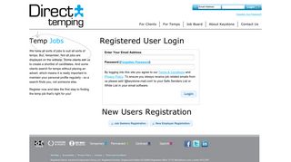 Registered User Login - Directtemping.com