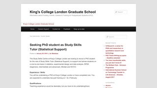 Talent Bank | King's College London Graduate School - King's Blogs