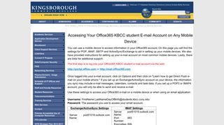 Kingsborough Community College - Accessing Student Email on ...