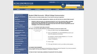 Kingsborough Community College - Student Email Accounts