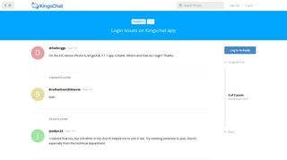 Login issues on Kingschat app - KingsChat Community - KingsChat Forum