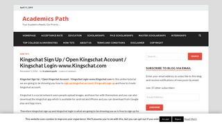 Kingschat Sign Up / Open Kingschat Account / Kingschat Login-www ...
