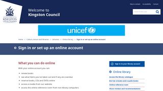 Sign in or set up an online account - Kingston Council