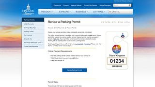 Renew a Parking Permit - City of Kingston